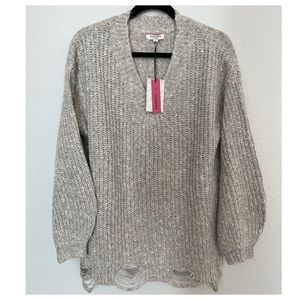 Crochet/Knitted Distressed Sweater